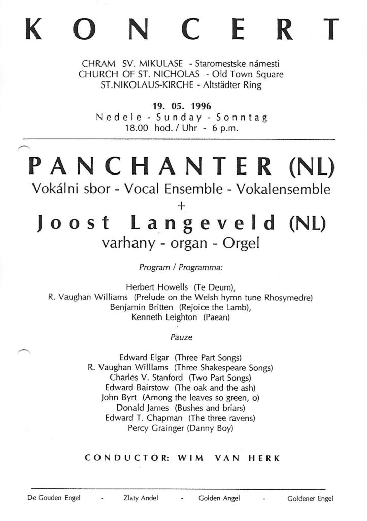 Panchanter, programmaflyer Praag